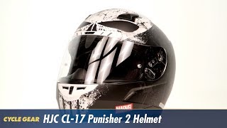Accessoires Hoeden & petten Helmen Motorhelmen HJC CL-17 Marvel The Punisher Full Face Motorcycle Helmet Size XL 