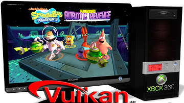 XENIA Xbox 360 Emulator - SpongeBob: Robotic Revenge (2013). Gameplay. Vulkan api. Test run on PC #2