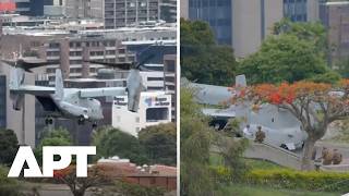 WATCH: U.S. Ospreys Descend On Caracas In High-Profile Military Drill | APT