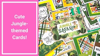 Cardmaking Process - Jungle Safari by Echo Park Part 3 - Using Up a Whole Collection