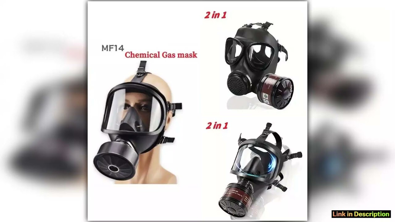 New MF1487 Respirator Full Face Gas Mask with Activated Carbon Filter for Vapour Chemical Nuclear C