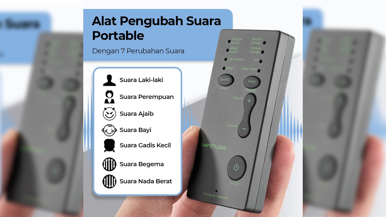 TaffSTUDIO Alat Pengubah Suara Voice Changer Mini Portable - AE19 - 7CSK1JBK