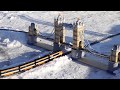 2 meter long Lego Train Tower Bridge in Snow Landscape