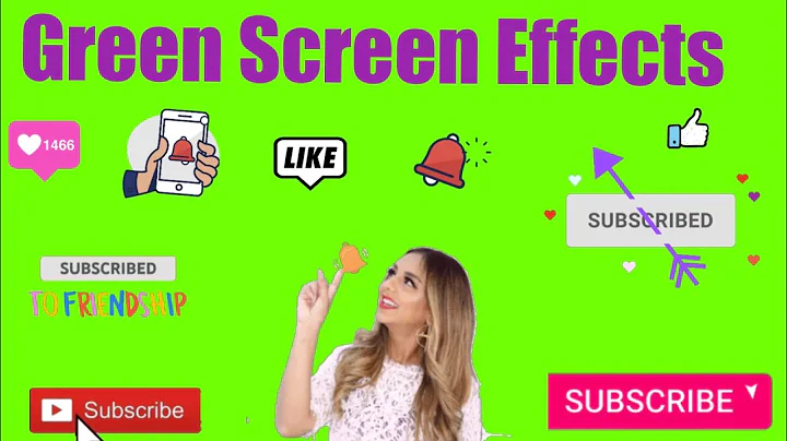 Green Screen Subscribe button Notification bell Like