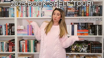 2025 BOOK SHELF TOUR! Every Book we Own in our Home Library! 600 + Books