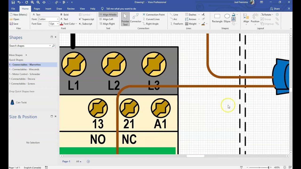 Video 12 Combining shapes to create a wiring diagram in Visio - YouTube