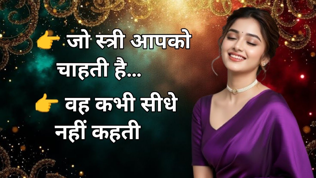 जो स्त्री आपको चाहती है, वह सीधे नहीं कहती | उसके इशारे बहुत गहरे होते हैं |