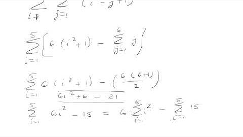 Double Summation Examples