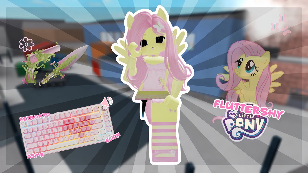 PLAYING MM2 AS FLUTTERSHY *TEAMERS?* KEYBOARD ASMR 