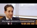 Mock interview question why investment banking