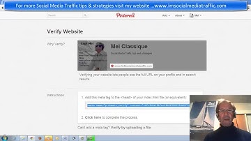 How to verify your Wordpress.org Blog with a Meta tag from Pinterest for Business