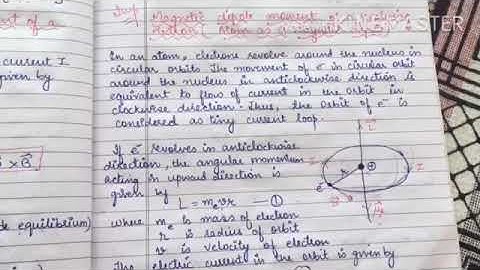 Magnetic dipole moment of a revolving electron and Bohr Magneton