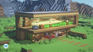 Minecraft | How to Build a Wooden Modern Survival House