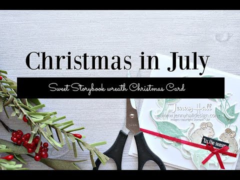 Sweet Storybook wreath design using Stampin Up products with Jenny Hall