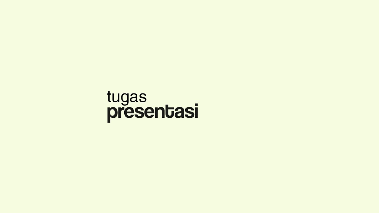 Opening Tugas Presentasi Sekolah | Peeset 🎟️