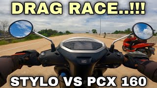 DI LUAR DUGAAN‼️DRAG RACE STYLO 160 VS PCX 160
