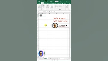 How to Generate Serial Numbers with Superscript  #vlearnmh  #excel