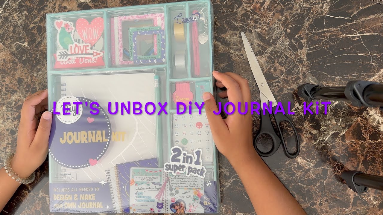 Let's unbox DIY Journal Kit for girls, Fun, Cute Art & Crafts  stuff