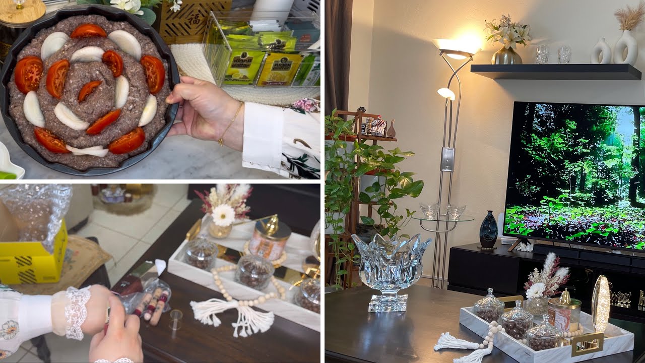 ديكور غرفة الجلوس الجديد .. روتين تنظيف البيت بالبخار🧹🪣.. طبخت لحمة بالصينية ولا ألذ👌