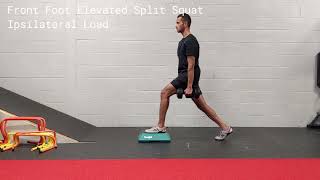 Front Foot Elevated Split Squat with Ipsilateral Load