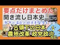 占領下の日本、民主化、財閥解体、戦後の政党、持株会社整理委員会、独占禁止法、労働三法、農地改革、寄生地主制解体、公職追放など【日本史B流れ 近代通史解説】（p.372〜p.375）vol.70