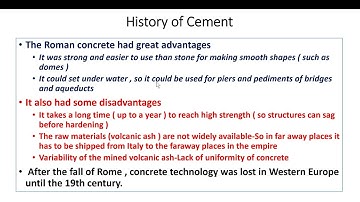 Concrete Materials Lecture 3 | Cement History & Early Development