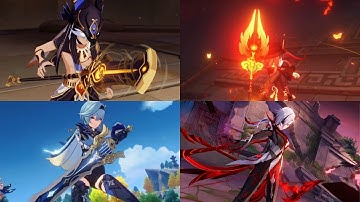 CHARACTERS WITH THEIR SIGNATURE WEAPONS IN CUTSCENES & QUESTS • GENSHIN IMPACT