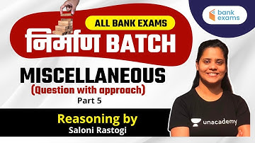 Miscellaneous | Practice Questions with approach | Part 5 | Target SBI Clerk | Saloni Rastogi