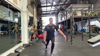 Dumbbell Single Arm Reverse Lunge demonstration