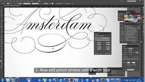 How to design calligraphic logo from stock font