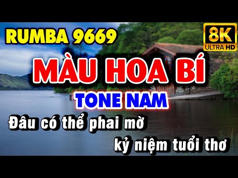 Karaoke MÀU HOA BÍ Tone Nam (Sol thăng thứ) Nhạc Sống KLA | Karaoke 9669