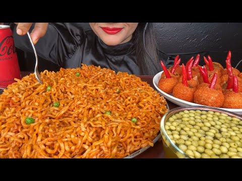 ASMR EATING MAGGI MASALA KOREAN STYLE,FIREBALL PANIPURI *SPICY FODD VIDEOS