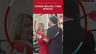 Italy PM Giorgia Meloni,France President Emmanuel Macron’s ‘Cheek Peck’ Sparks Buzz Online #shorts