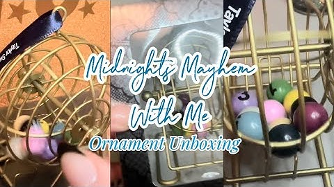 Taylor Swift Midnights Mayhem With Me Christmas Ornament Unboxing From The 2025 Holiday Merch Drop!