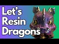 284 dragon moulds  game changing chameleon powder letsresin toonpish clairescraftycorner collab