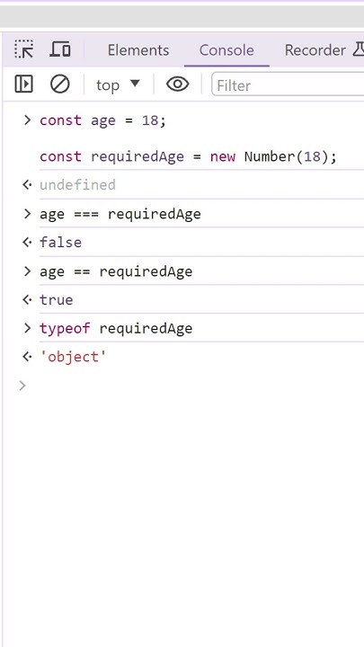 Comparing primitive and class instance of numbers in JavaScript | # ...