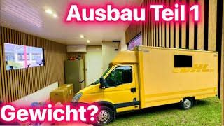 DHL Postkoffer Ausbau Teil 1  Gewicht