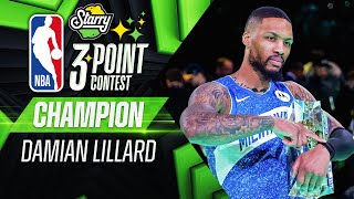 Damian Lillard Wins 2024 #Starry3PT Contest 👌| 2024 #NBAAllStar