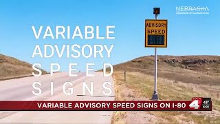 NDOT Testing Variable Advisory Speed Signs on I-80