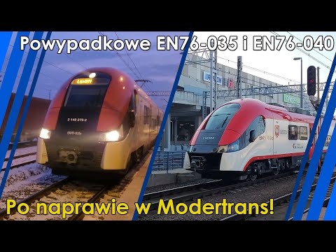 Elfy EN76-035 i EN76-040 po naprawach awaryjnych w Modertrans Poznań i ZNTK / Pesa Mińsk Mazowiecki