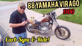 88 YAMAHA VIRAGO 1100  Carb Sync HowTo & DIY Tool  Budget Bobber  Custom Motorcycle