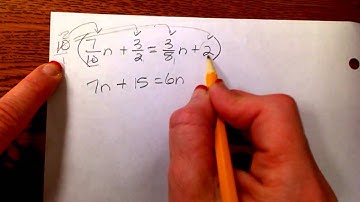 Solving equations with variables on both sides-Clearing the fractions and decimals