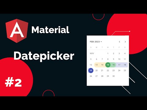 31 | Angular material Date picker  |  Angular Tutorial |  Bangla