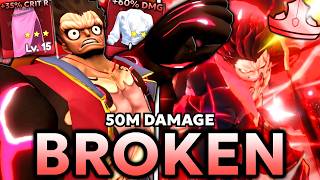 CRAZY DAMAGE! | BEST LUFFY BUILD SOLOS Universal Tower Defense X!
