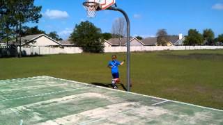 Makena, 9 year old, makes 3 pointer