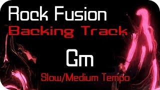 Gm Rock Fusion Backing Track Slow/Medium Tempo