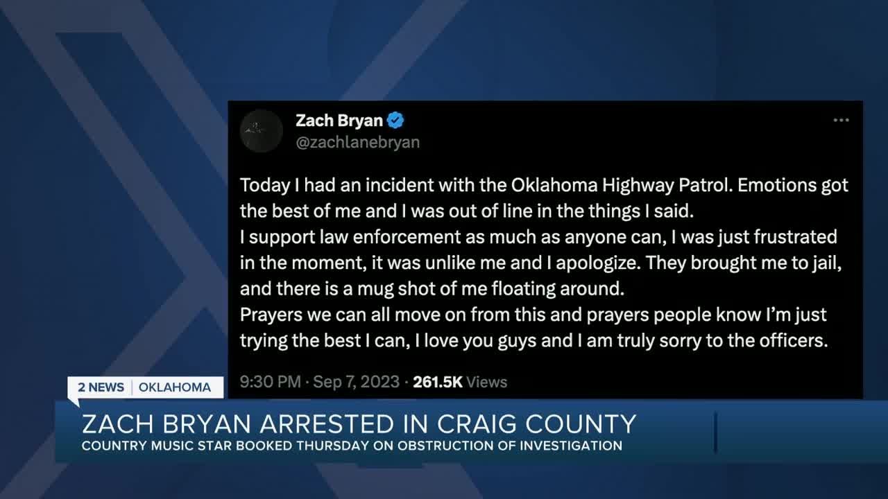Zach Bryan Arrested in Oklahoma