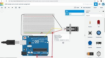 2020 Arduino Tinkercad Simple Servo Circuit & Program