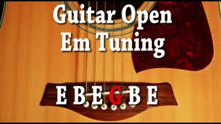 guitar open em tuning e b e g b e
