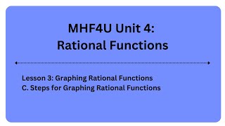 2C Steps for Graphing Rational Functions